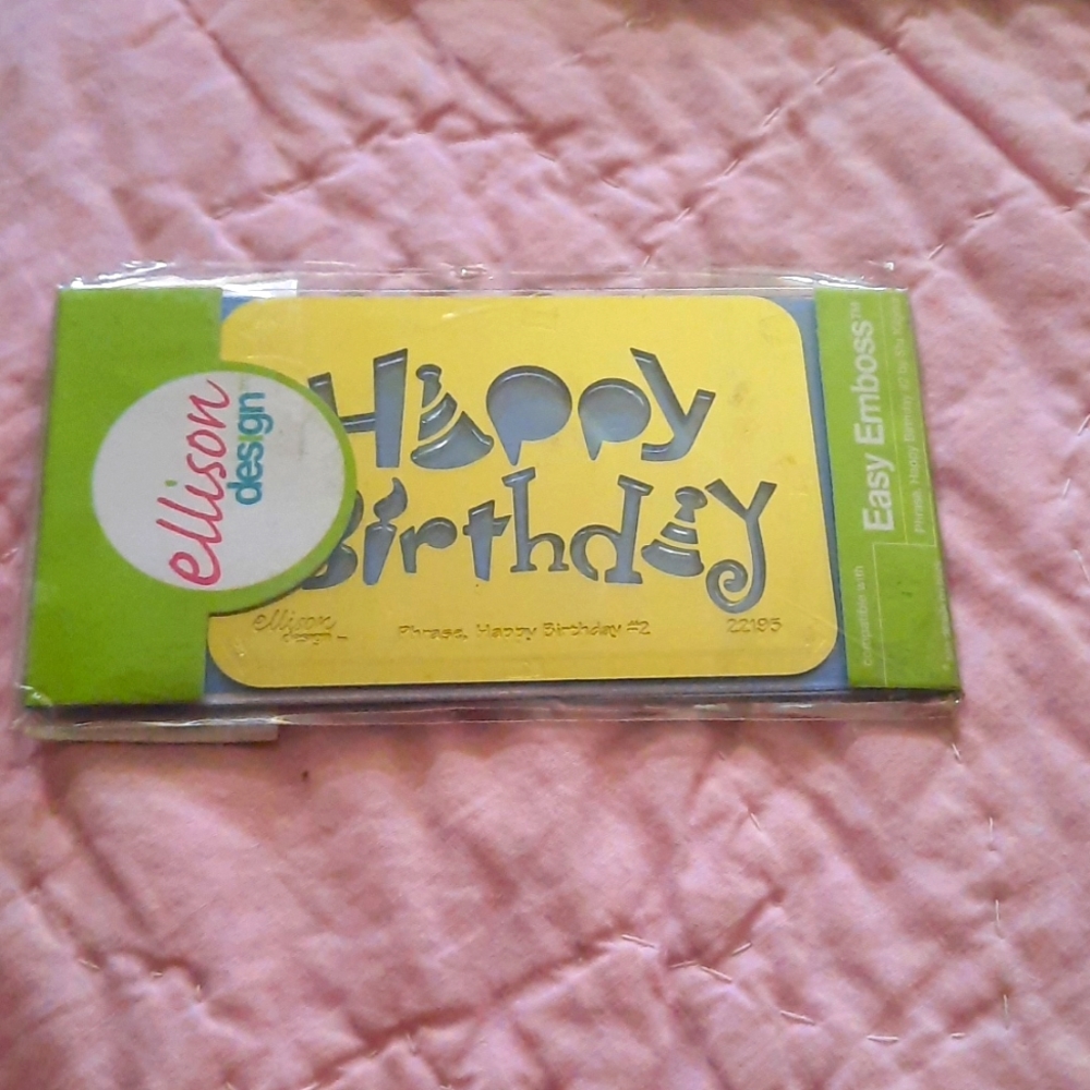 Ellison easy emboss phrase happy birthday #2 #22195